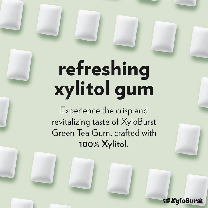 XyloBurst Green Tea Xylitol Gum - 100 Pieces - Image 3